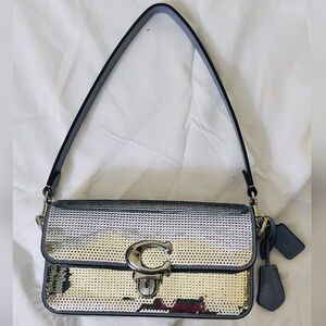 Coach Studio Baguette Bag With Sequins NWT